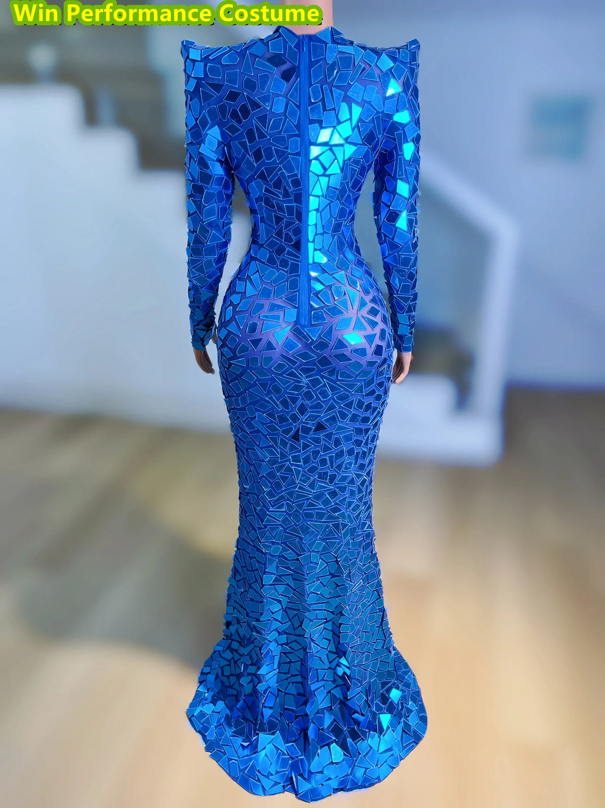 Lenses Sleeves Long Skirts Shiny Rhinestones Birthday Dresses Festival Parties Nightclubs Models Performance Costumes