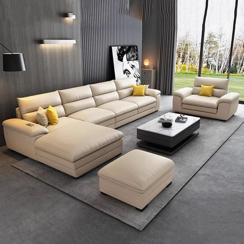 Living Room Leather Sofa Modern Lazy Recliner Theater Puffs Couch Sofas Sectional Bedroom Puffs Asiento Apartment Furniture DWH