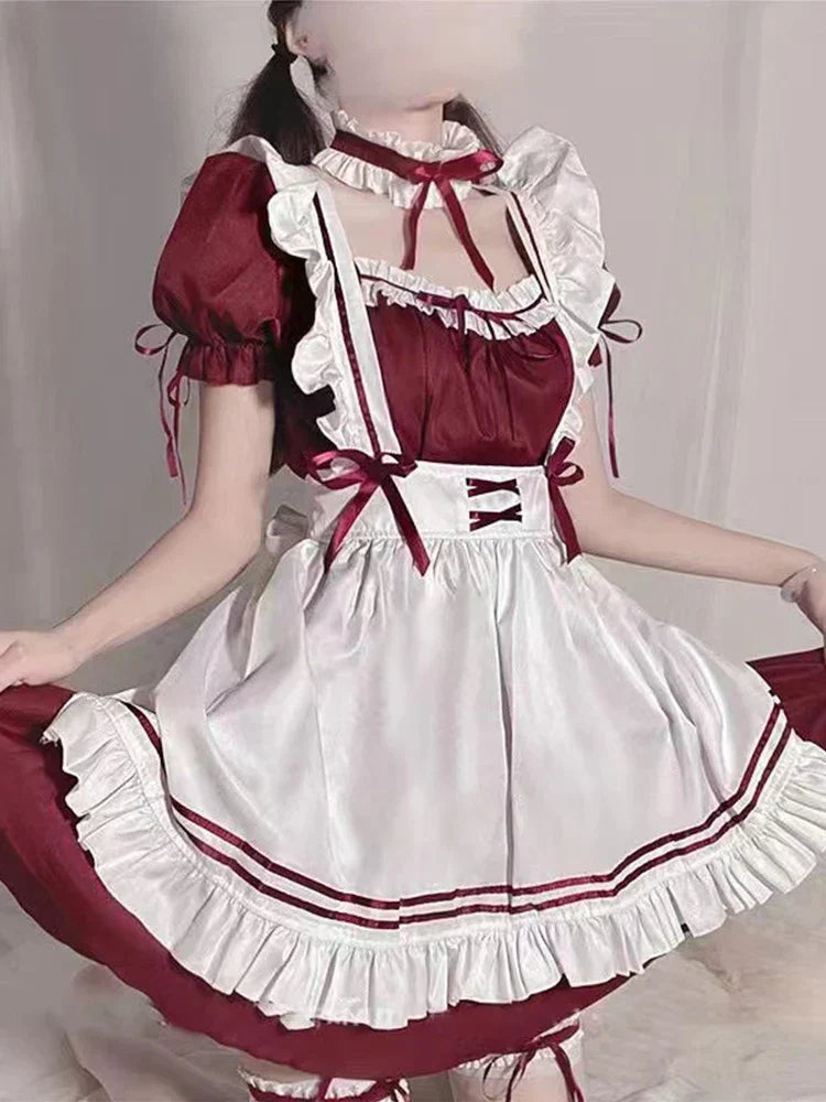 Low Chest Maid Costume Lolita Sexy Lolita Anime Cute Japanese Soft Girl Suit Genshin Impact Cosplay Blessing Of Inhabitants Use