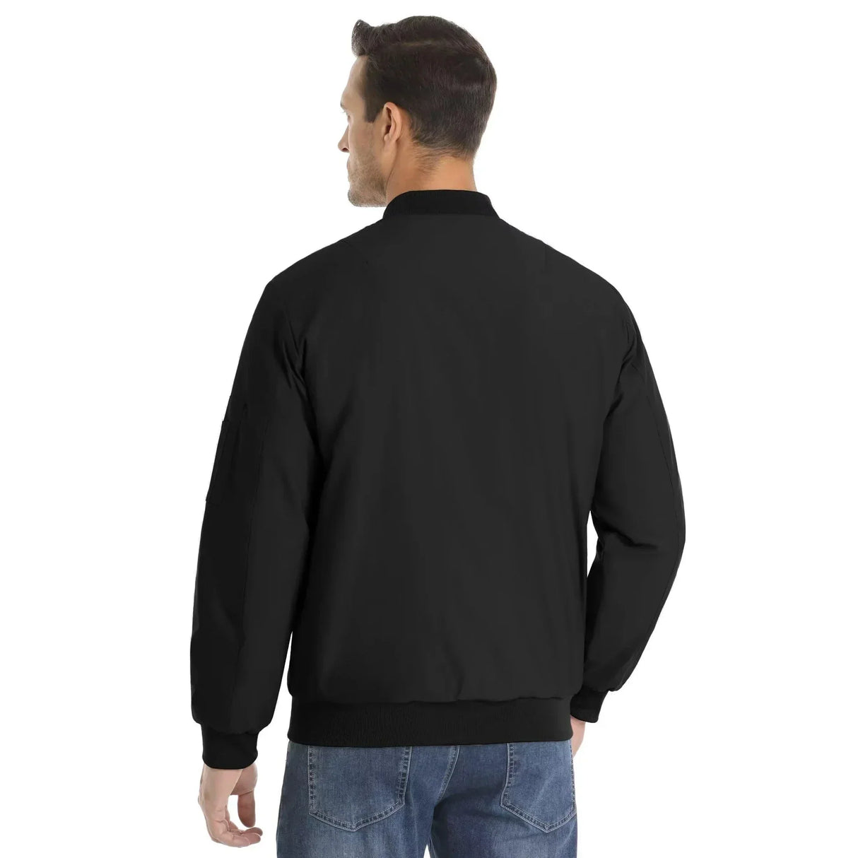 MAGCOMSEN Men's Aviator Jackets Thick Warm Orange Lining Bomber Jackets Fall Winter Casual Windproof Coats