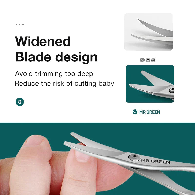 MR.GREEN Baby Safety Nail Scissors Nail Care Clippers Cutter Newborn Baby Convenient Daily Nail File Shell Shear Manicure Tool