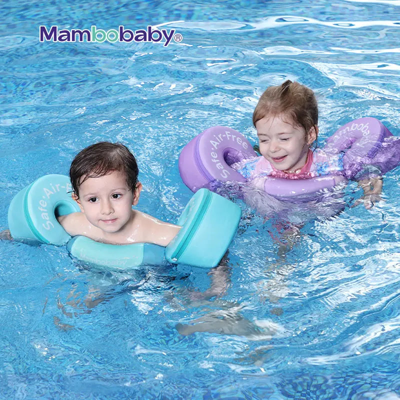 Mambobaby Baby Float Swimming Ring Aid Vest With Arm Wings Swimming Floats Swim Trainer Non-Inflatable Buoy For Beach Pool