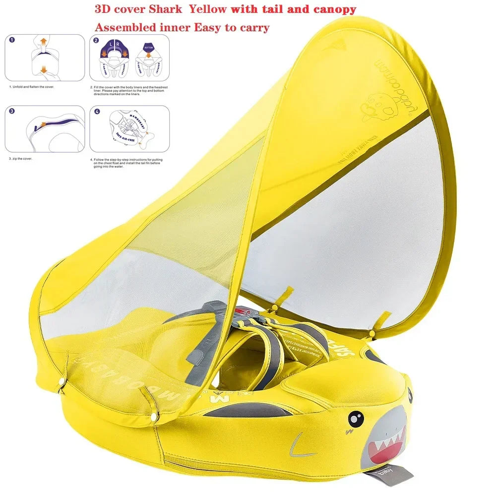 Mambobaby New Baby Float Swimming Rings Swim Floats Infant Floater Pool Accessories Toddler Toys Swim Trainer Non-Inflatable