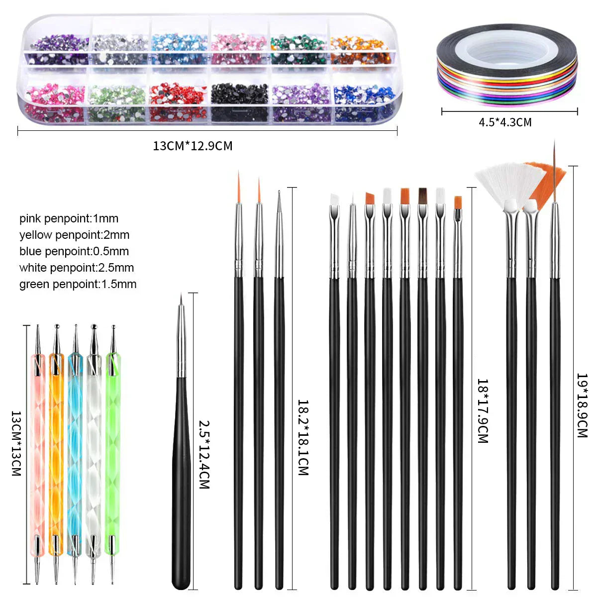 Manicure Set For Nail Accessories Kit Nail Drill Machine With UV LED Nail Dryer Lamp Manicure Sequins Multiple Tools