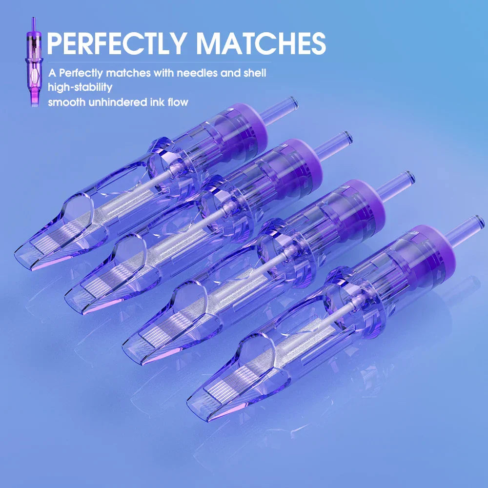 (Pack of 20) Mast Tattoo Cartridge Tattoo Needles RL Disposable Sterilized Safety Tattoo Needle For Cartridge Machines Grips /lot