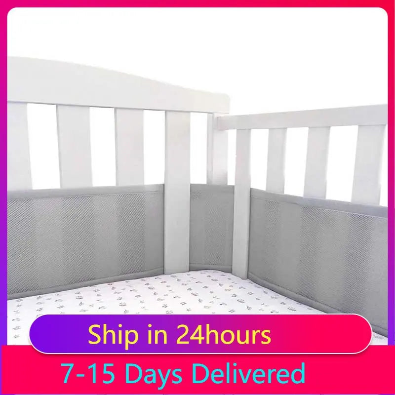 Mesh Baby Crib Bed Bumper Liner Around Protector Anti-Collision Cot Bedding Set