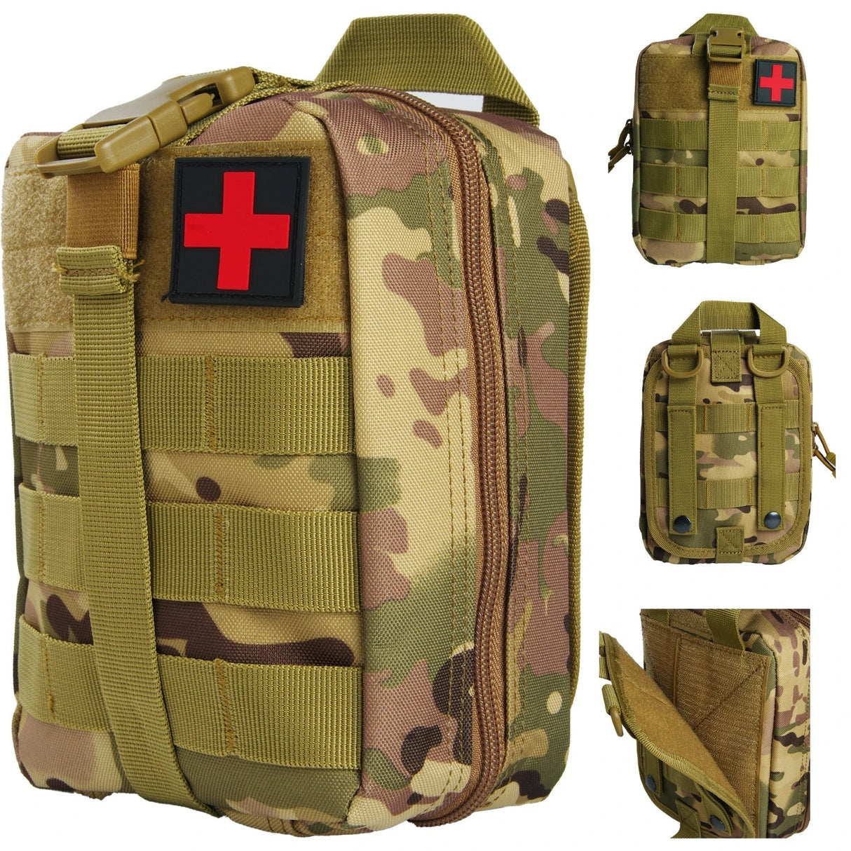 Military IFAK Trauma Survival Kit First Aid Medical Pouch Emergency Survival Gear and Equipment with Molle Car Travel Hiking
