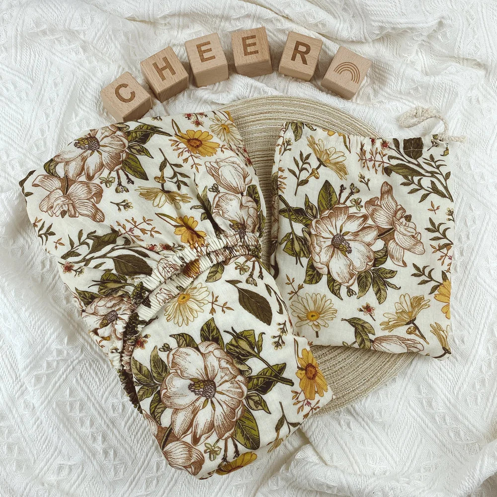 Muslin Baby Bed Sheet Crib Cotton Newborn Bedding Set for Baby Mattress Baby Bed Linen Cover Blanket Sabanas 70*130*22cm