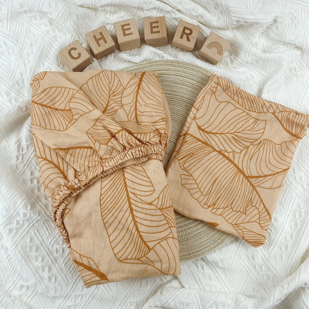 Muslin Baby Bed Sheet Crib Cotton Newborn Bedding Set for Baby Mattress Baby Bed Linen Cover Blanket Sabanas 70*130*22cm