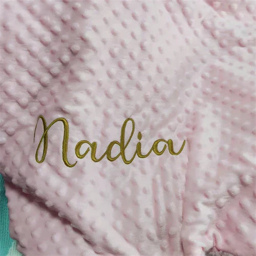 Name Personalised Newborn Baby Blanket Swaddling Baby Bedding Set Swaddle Soft Fleece Toddler Crib Bed Stroller Blanket