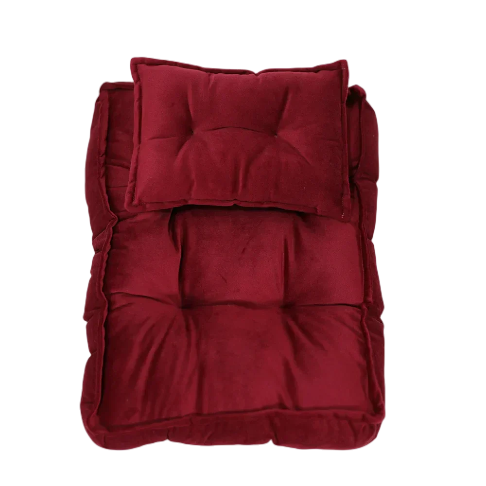 Newborn Photography Props Posing Pillow Cushion Set Velvet Shoots Mini Bed Basket Mattress Cover for Photoshoot Poser Pet Pod