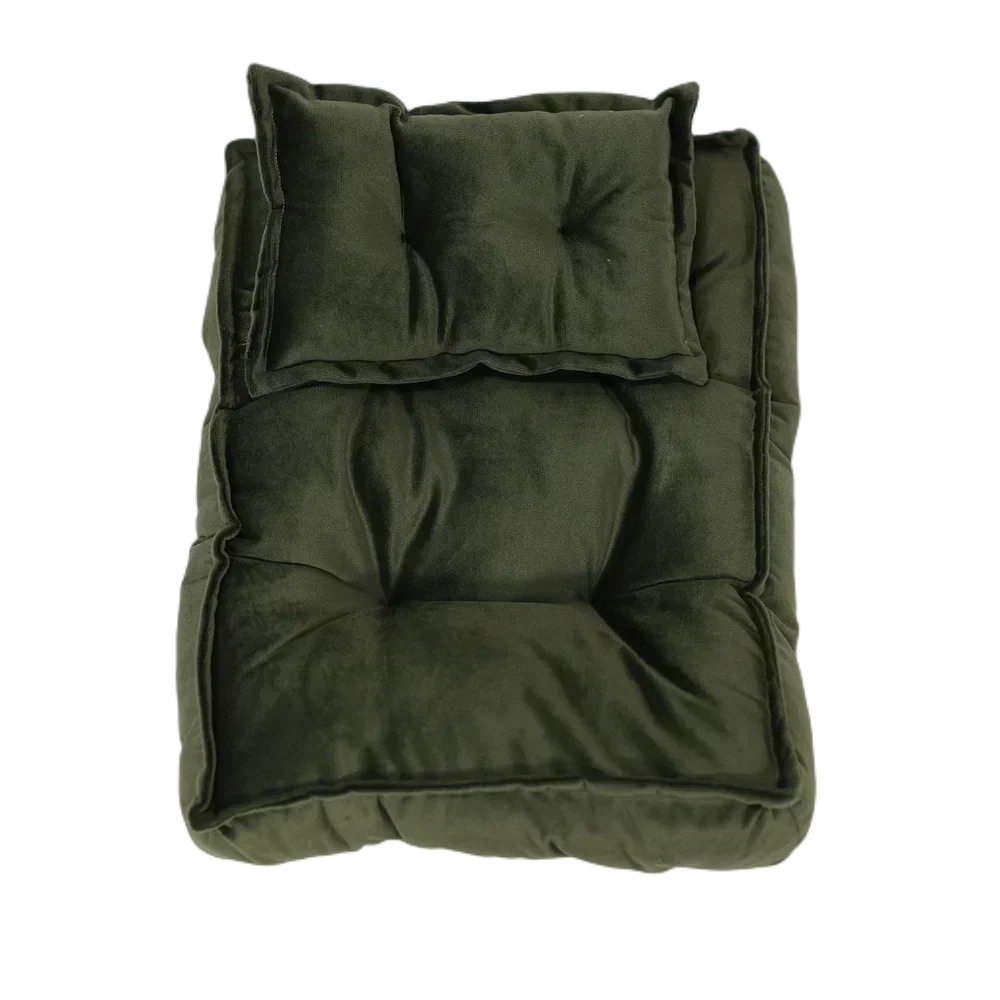 Newborn Photography Props Posing Pillow Cushion Set Velvet Shoots Mini Bed Basket Mattress Cover for Photoshoot Poser Pet Pod