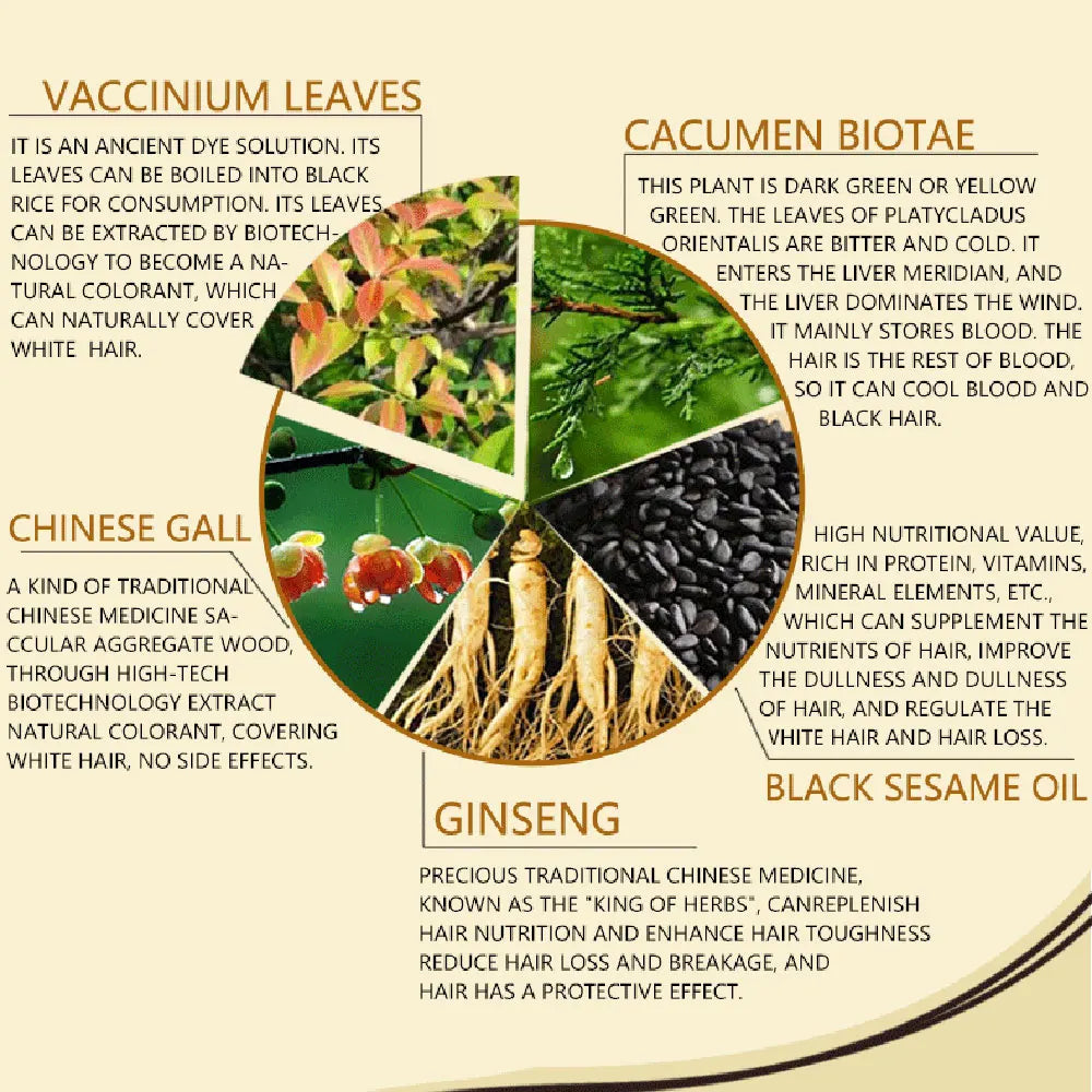 Organic Permanent Hair Shampoo to Dye canas Women Men 500ml Hair Dye Plant Essence Hair Colorng CreamCover Dye Shampoo