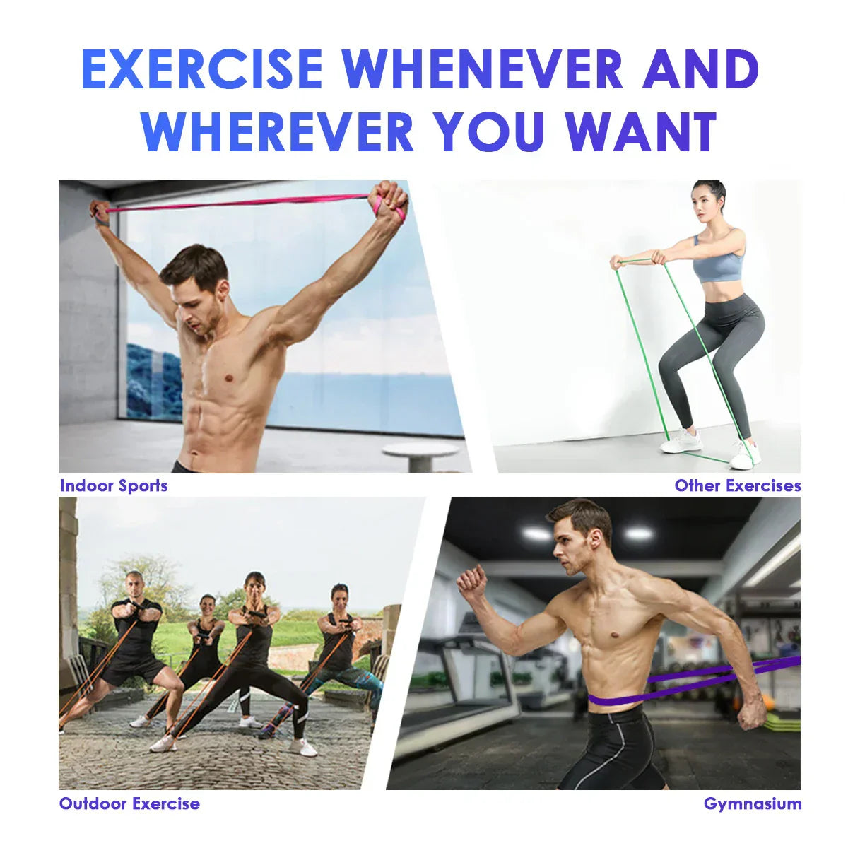 Resistance Bands for Fitness Rubber Pull Up, Yoga Crossfit Power Expander Hanging ,41" 208cm