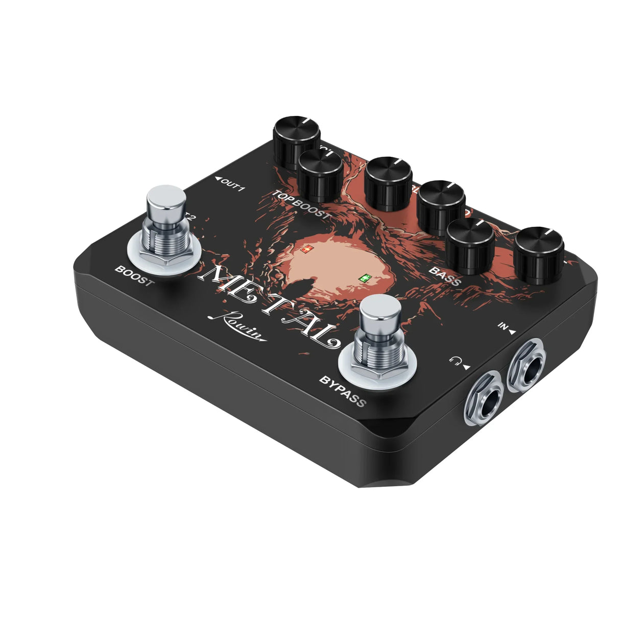 Rowin LTL-03 Heavy Metal Muff Top Boost Distortion Guitar Effect Pedal Metal Sounds Ture Bypass & Earphone Useable Output