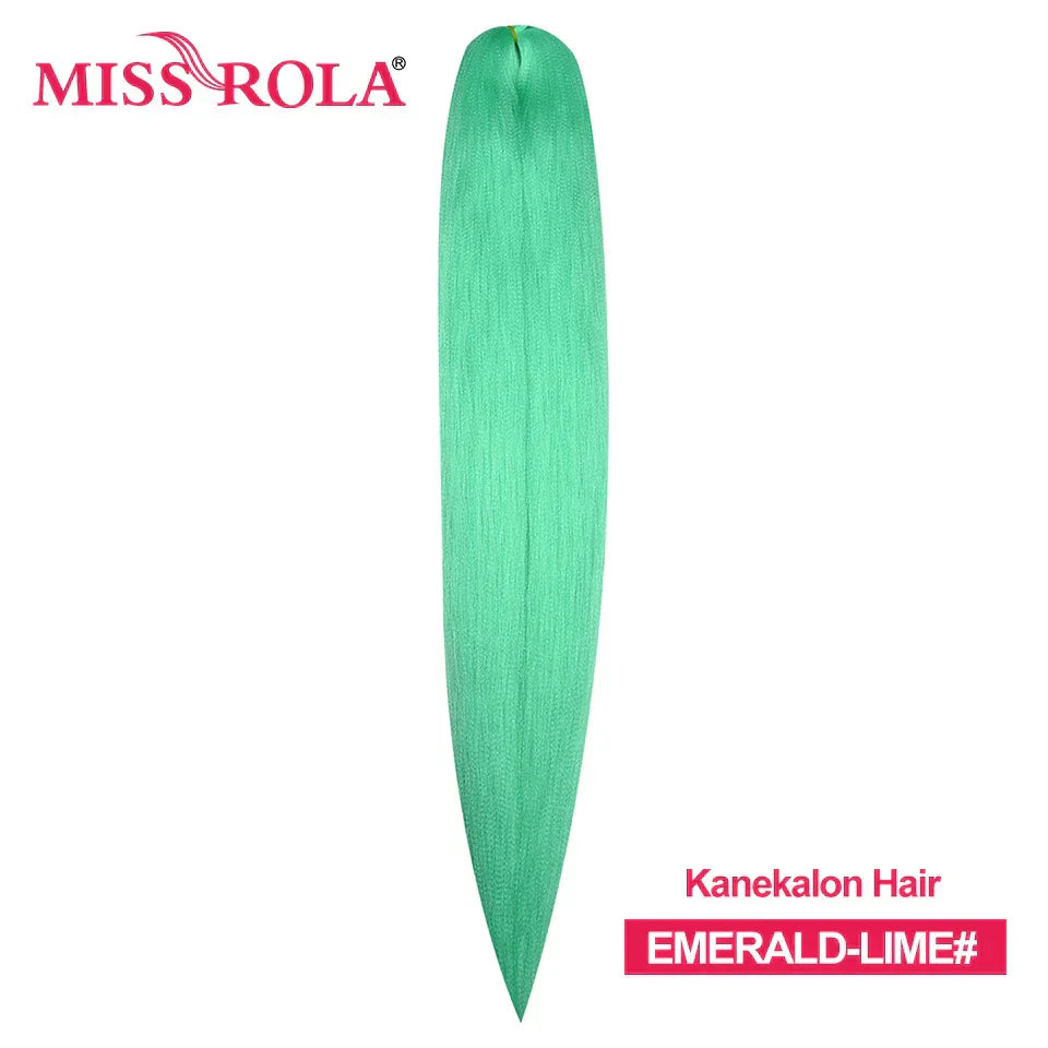 Miss Rola Synthetic Wholesale Bulk 6 Pieces 30Inch 28Inch 26Inch Pre Stretched Jumbo Braiding Hair Kanekalon EZ Twist Braid Hair
