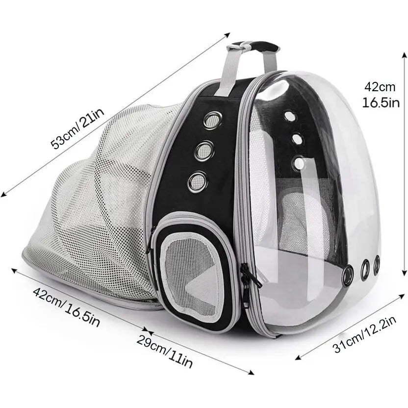 Expandable Cat Carrier Backpack Large Transparent Pet Carrier Travel Backpack Bubble Space Capsule High Quality Pet Travel Bag