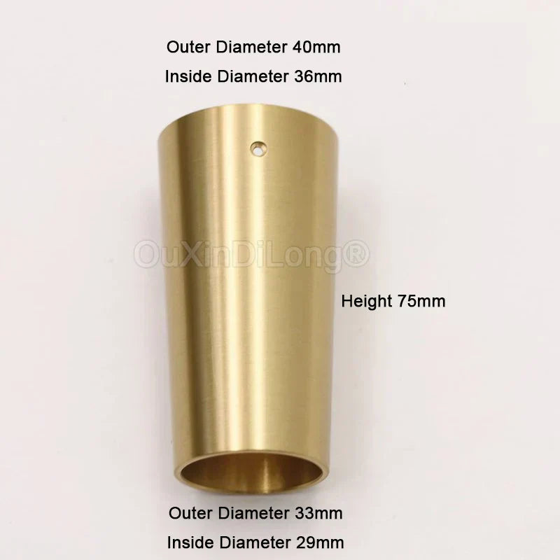 (Pack of 4) Pure Brass Covers Chair Cups Cabinet Covers Sofa Brass Tip Cap Furniture Tube Leg Protector Metal Legs Base GF48