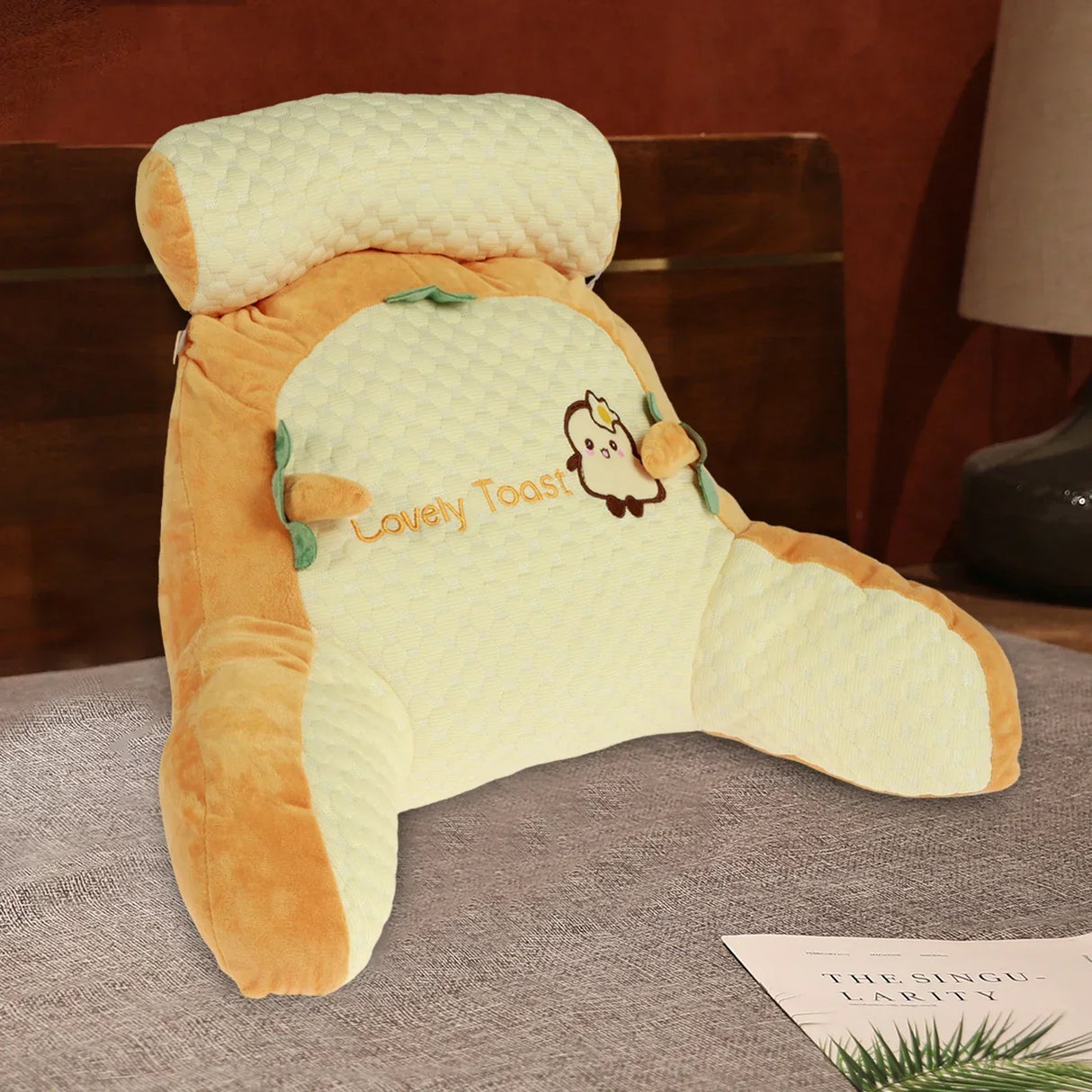 All Season Reading Pillow Comfortable Soft Detachable Lumbar Support Cushions Office Sofa for Chair Bed Backrest with Headrest