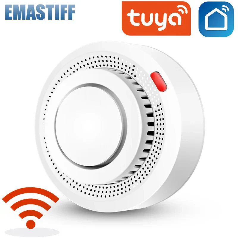 Tuya WiFi Smoke Sensor Alarm Fire Protection Smoke Detector Smoke house Combination Fire Alarm Home Security System