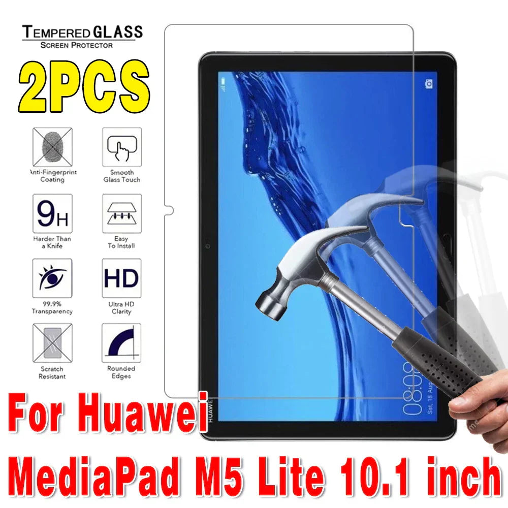 (Pack of 2) Tempered Glass Tablet Screen Protector for Huawei MediaPad 10.4 Pro 10.8 T3 T5 T8 T10 T10S M5 M6