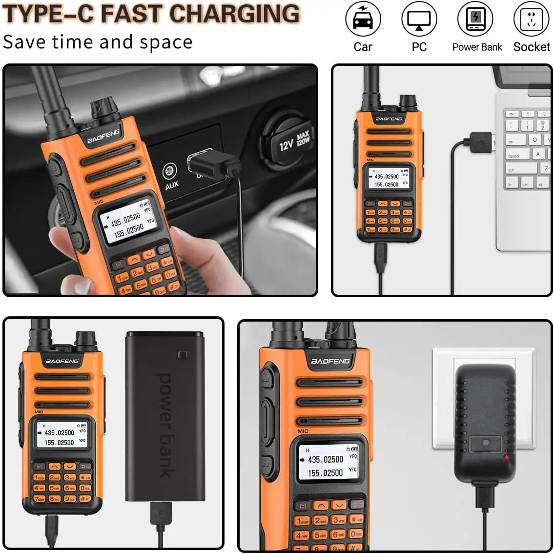 BaoFeng UV-13 PRO V2 V1 Walkie Talkie M-13 Pro Dual Band 999 Channels Type-C Long Range UV-5R Transceiver Ham CB Two Way Radio