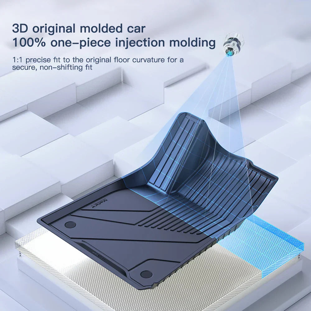 YZ For Tesla Floor Mats Model 3 Y 2021-2023 Car Four Seasons Waterproof Non-slip Floor Mat NEW TPE Special Car Accessories