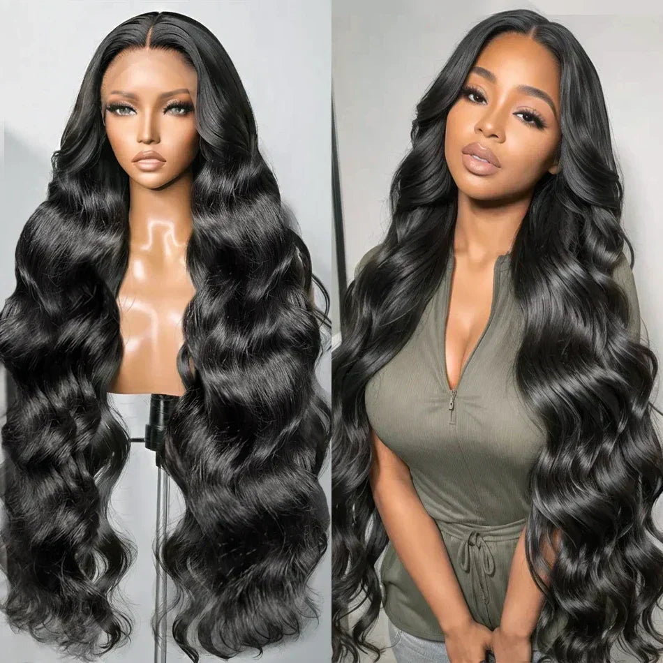 360 Body Wave Lace Front Human Hair Wig 13x6 Hd Lace Frontal Wig 40 inch Transparent 4x4 Glueless Preplucked Brazilian Hair Wigs