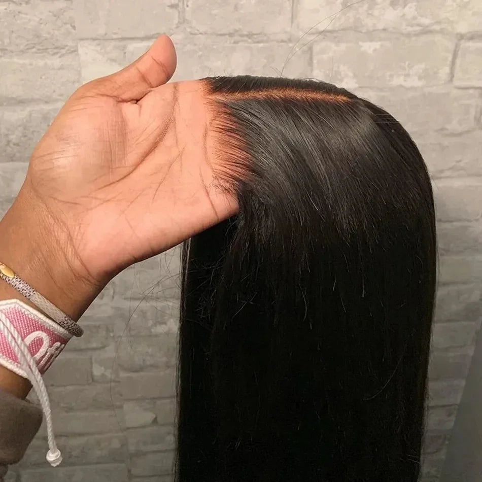 Glueless Wig Human Hair Ready To Wear Preplucked Straight Human Hair Wigs 5x5 Lace Closure Pre Cut 13x4 Lace Front Wigs Bling