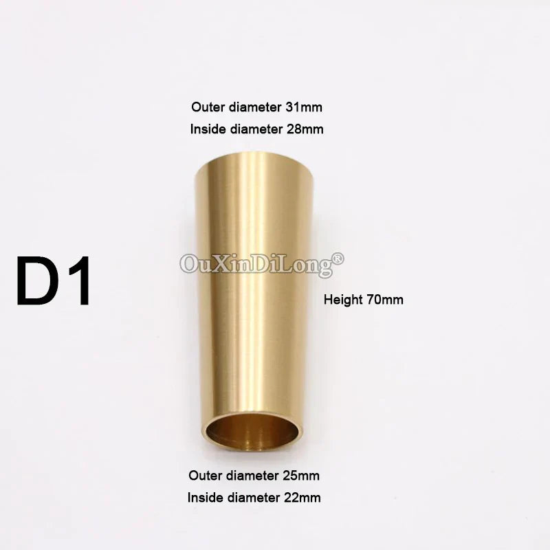 (Pack of 4) Pure Brass Covers Chair Cups Cabinet Covers Sofa Brass Tip Cap Furniture Tube Leg Protector Metal Legs Base GF48