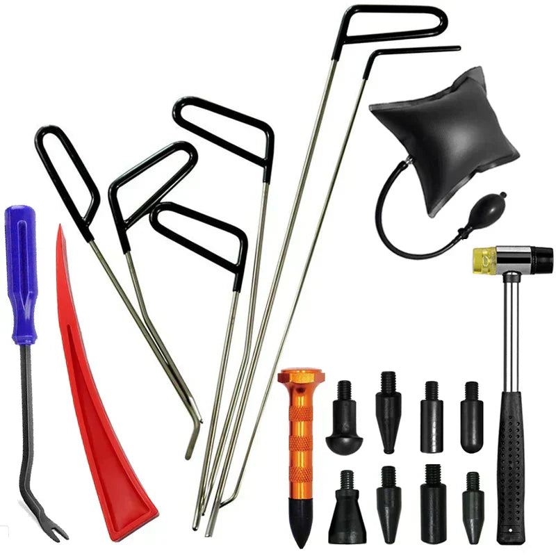 Universal Auto Body Removal Stainless Steel Crowbar Paintless Dent Repair Kit Professional Workshop Car Accessories Hands Tools