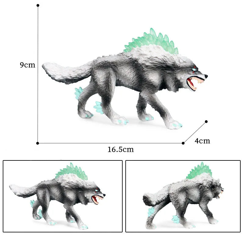 Simulation dragon figurines model Savage Flying Magic Dragon Dinosaur Cerberus Flaming Eagle Action Figure Kids Collection Toys
