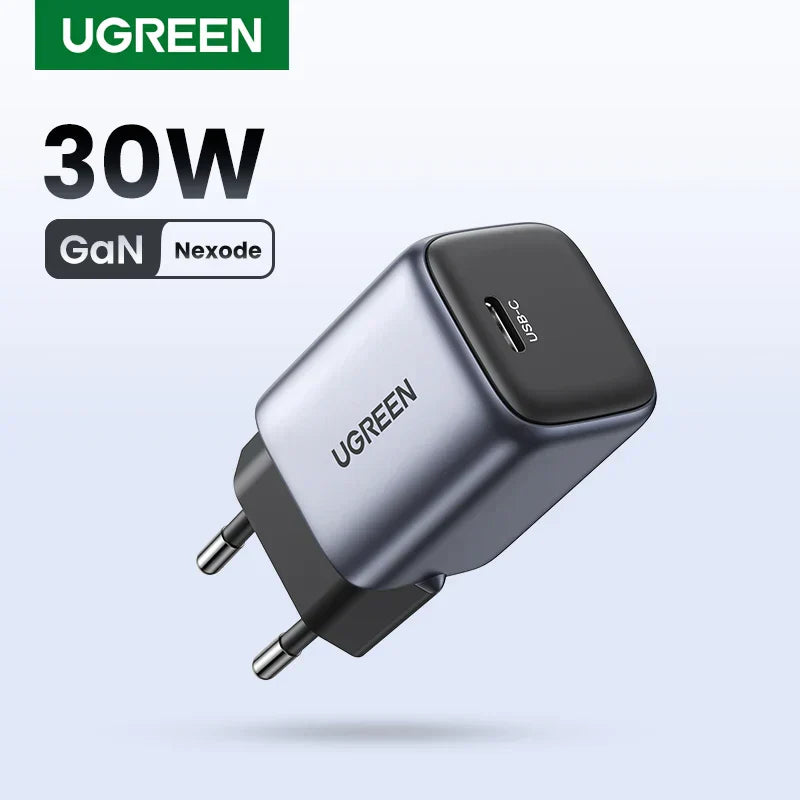 UGREEN GaN 30W Fast Charger for iPhone 15 14 13 PD3.0 Charger for iPad Pro samsung Xiaomi Type C Mobile Phone Charger