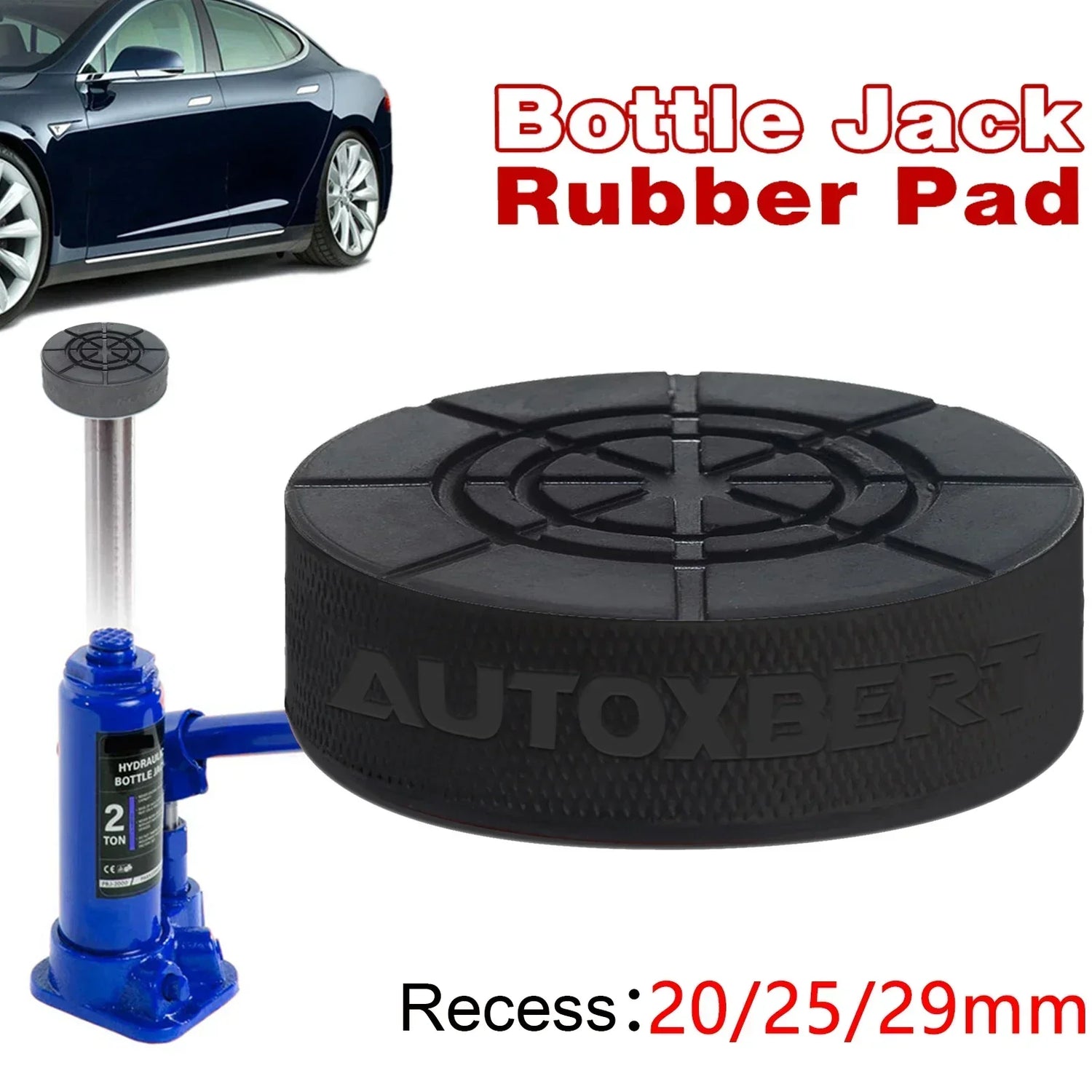 Universal Bottle Jack Rubber Pad Anti-slip Adapter Support Block Car Lift Tool 2 - 8 Ton Bottle Jacks Jacking Points Repair New