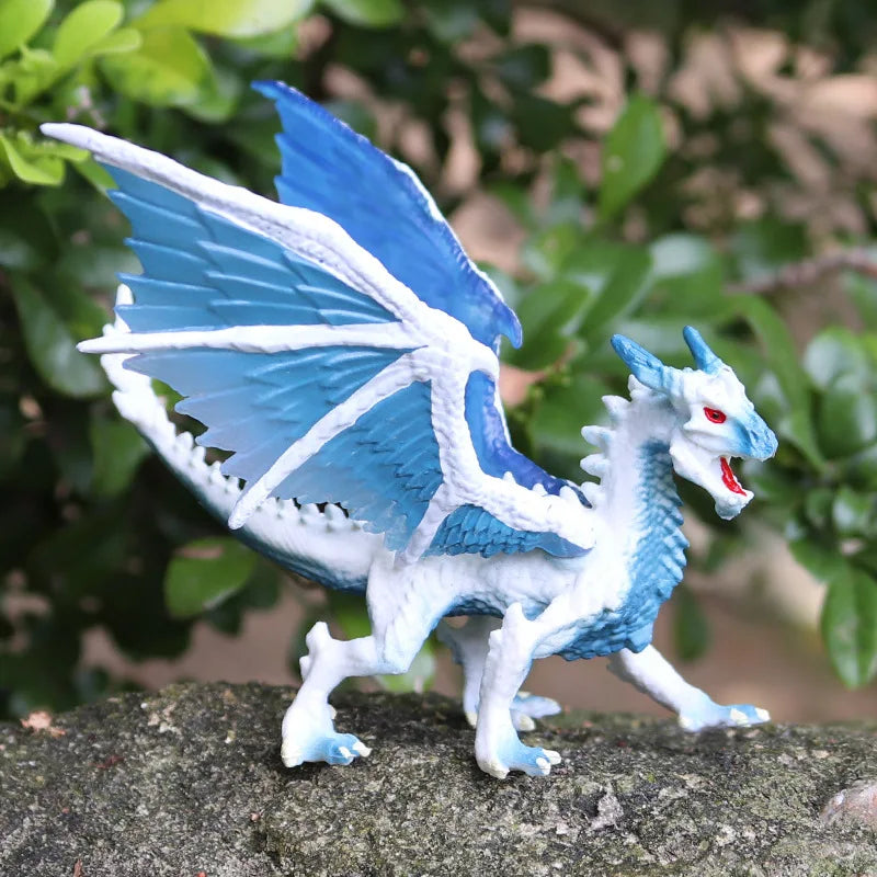 Simulation dragon figurines model Savage Flying Magic Dragon Dinosaur Cerberus Flaming Eagle Action Figure Kids Collection Toys