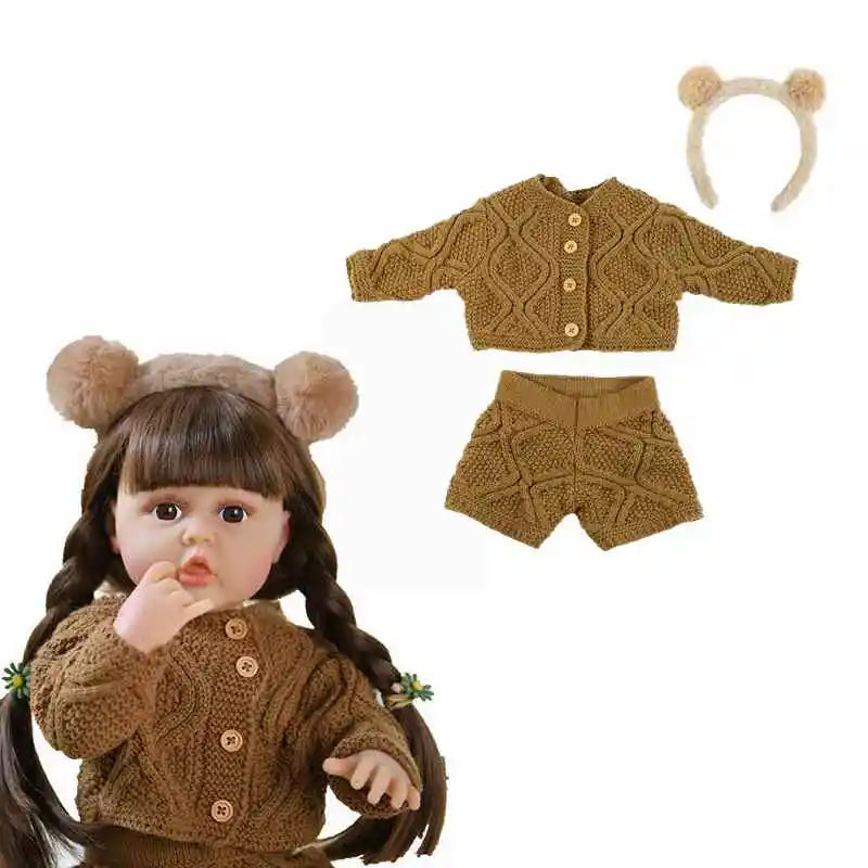Doll Clothes for 55cm Dolls 22inch Doll's Clothing Sweater Dress Overall DIY Toy Dolls Outfit for Dolls Clothes Accessories