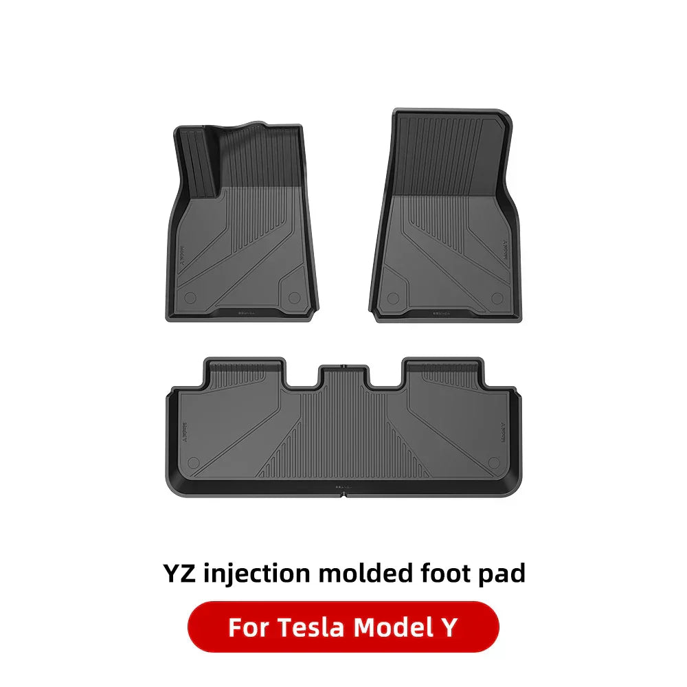 YZ For Tesla Floor Mats Model 3 Y 2021-2023 Car Four Seasons Waterproof Non-slip Floor Mat NEW TPE Special Car Accessories