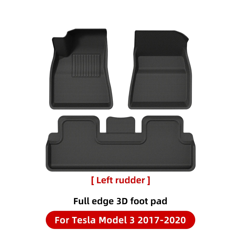 YZ Past Tesla Model 3 Y Highland Floor Mat Bagage Mat 2017 to 2024 Vier Seizoenen waterdichte 3D Vloer Liner