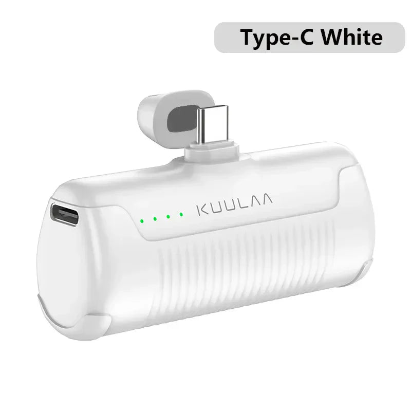 KUULAA Mini Power Bank 4500mAh - Portable Charger for iPhone 15/14/13/12 Pro Max & Samsung/Xiaomi - External Battery PowerBank