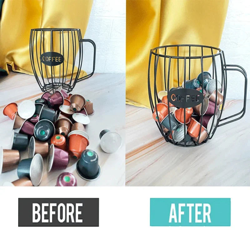 Desktop Coffee Capsule Holder for Nespresso Accesorios Durability Coffee Pods Organizer for Home Kitchen Bar Coffeeware Teaware