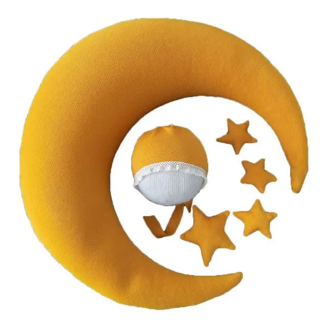 (Pack of 6) ❤️Newborn Photography Props Accessories Posing Crescent Pillow+Stars+Hat /Set Studio Baby Photo Decoration Moon Fotografia