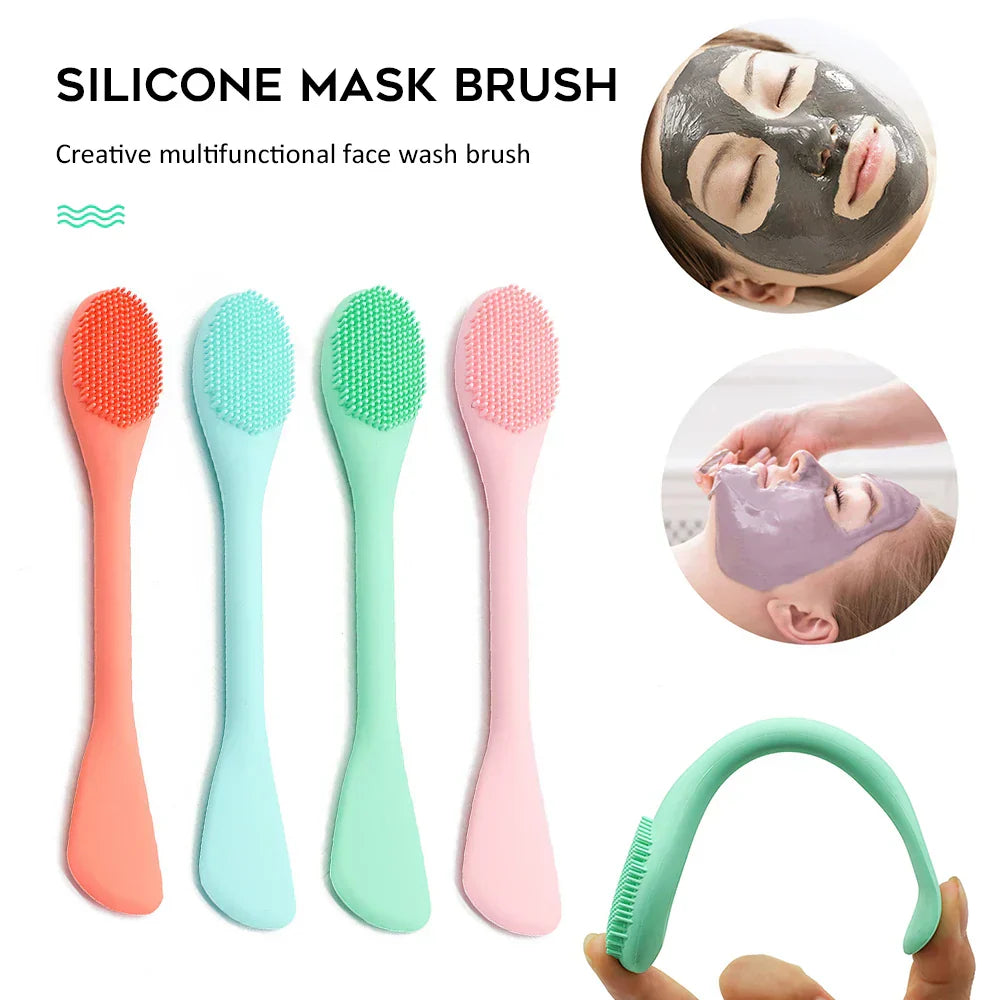 (Pack of 10) 1~ Soft Silicone Washing Brush Remover Face Exfoliating Pore Cleaner Brush Soft Nose Brush Pore Cleaner Skin Care Massager