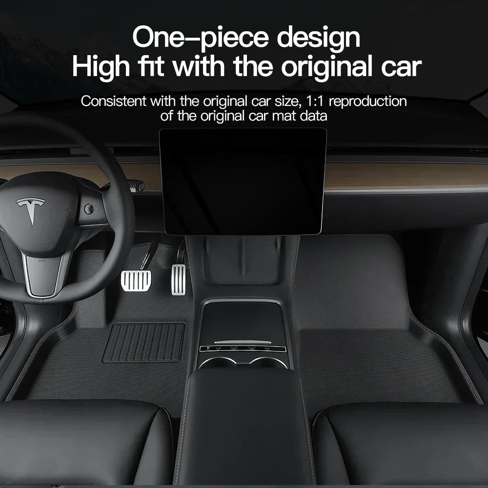 YZ Past Tesla Model 3 Y Highland Floor Mat Bagage Mat 2017 to 2024 Vier Seizoenen waterdichte 3D Vloer Liner