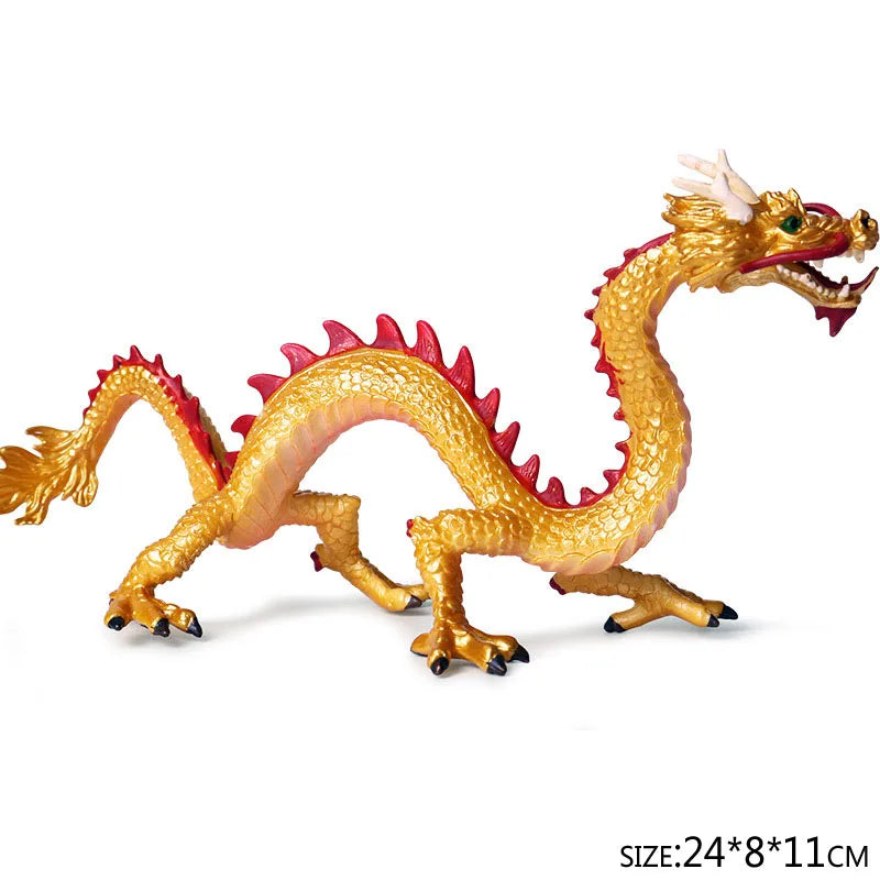 Simulation dragon figurines model Savage Flying Magic Dragon Dinosaur Cerberus Flaming Eagle Action Figure Kids Collection Toys