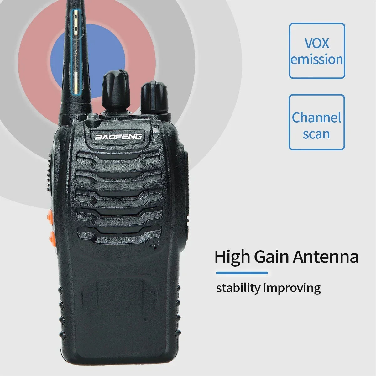 (Pack of 4) 2/ Baofeng BF-888S 12W Walkie Talkie Dual Band Portable Long Range Standby UHF 400-470MHz USB Ham Two Way Radio for Hunting