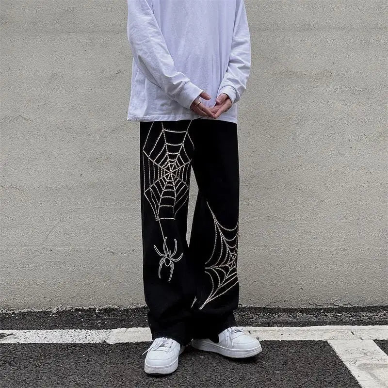 Streetwear Y2k Pants Anime Sweatpants Male Wide Leg Oversize Pants Men Techwear Baggy Straight Trousers 2023 New