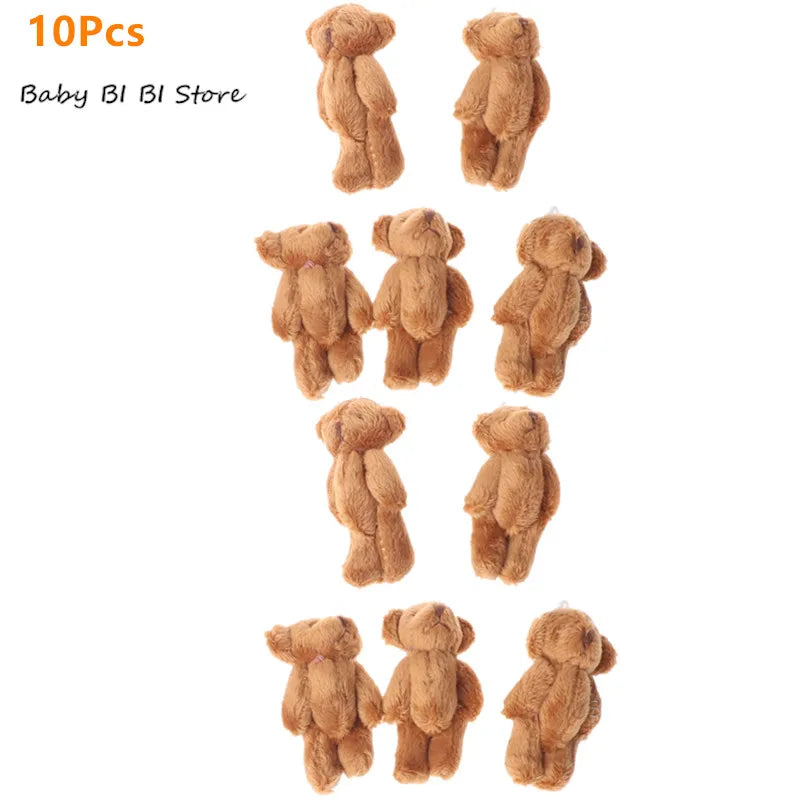 (Pack of 15) /10/ Kawaii Small Bears Plush Soft Toys Pearl Velvet Dolls Gifts Mini Teddy Bear for Key Ring Girl Gift Women Favorite