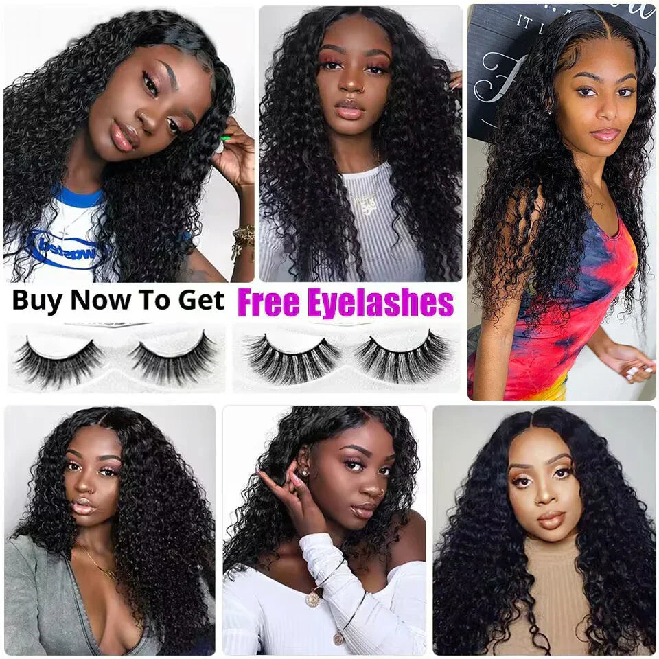 (Pack of 4) CRANBERRY Hair Deep Wave Human Hair Bundles With Closure /lot Brazilian Hair Weave Bundles With Closure Remy Hair Extension