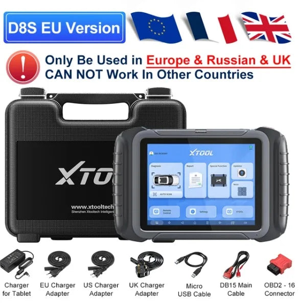 XTOOL D8S All System Car Diagnostic Tools ECU Coding Active Test Key Programmer 38 Service Topology Mapping With CAN FD DOIP