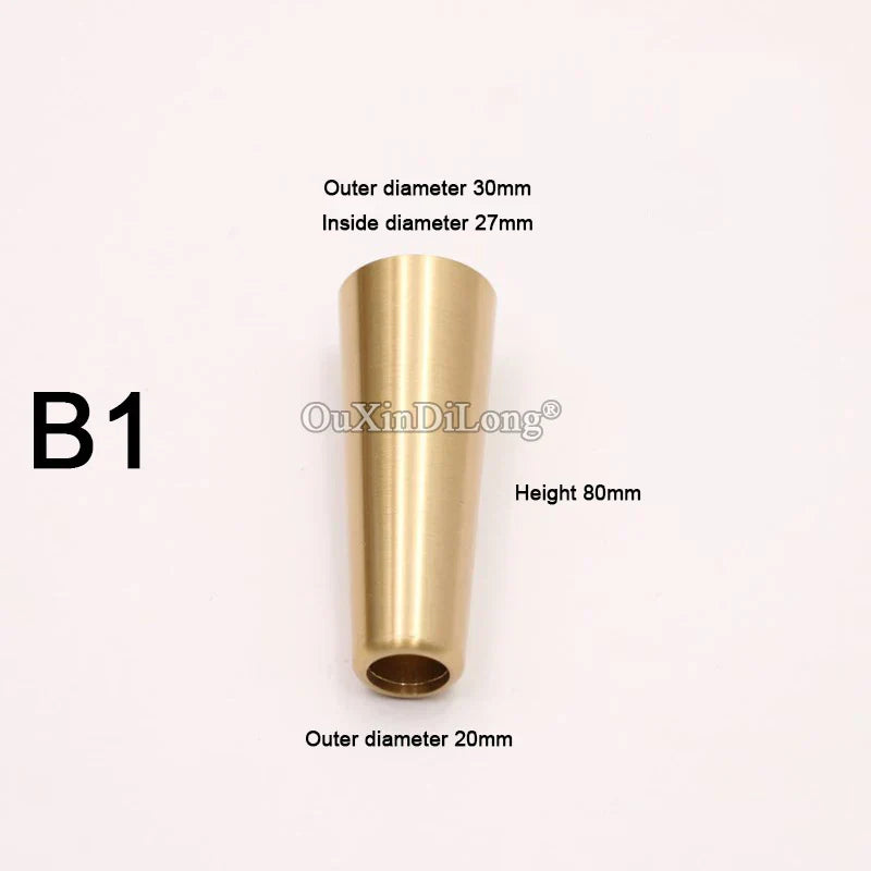 (Pack of 4) Pure Brass Covers Chair Cups Cabinet Covers Sofa Brass Tip Cap Furniture Tube Leg Protector Metal Legs Base GF48